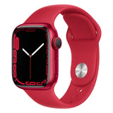 【Nランク】Apple Watch Series 7 GPS+Cellularモデル 41mm MKHV3J/A (PRODUCT)REDアルミニウムケース/(PRODUCT)REDスポーツバンド レッド A2476