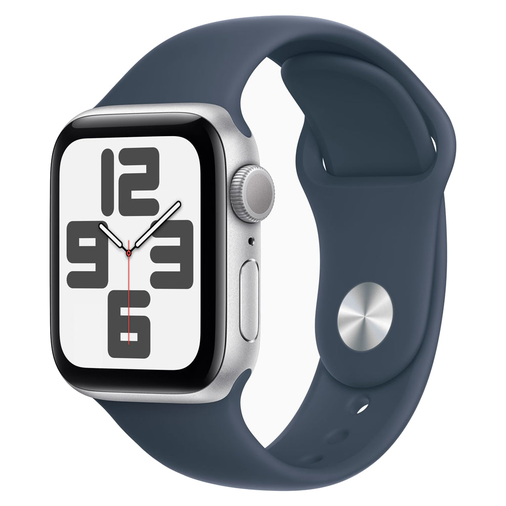 【Nランク】Apple Watch SE 第2世代 GPSモデル 40mm MRE13J/A シルバーアルミニウムケース/ストームブルースポーツバンド S/M A2722 4549995398748
