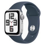 【訳あり・Nランク】Apple Watch SE 第2世代 GPSモデル 40mm MRE13J/A シルバーアルミニウムケース/ストームブルースポーツバンド S/M A2722 4549995398748  ※外箱傷み