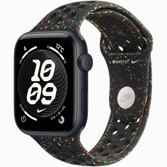 【Nランク】Apple Watch SE 3 GPSモデル 44mm MEP34J/A+MGC24FE/A ミッドナイトアルミニウムケース/ミッドナイトブラックナイキスポーツバンド S/M 4549995615531