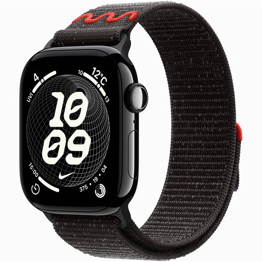 【Nランク】Apple Watch Series 11 GPSモデル 42mm MEW04J/A+MGCX4FE/A ジェットブラックアルミニウムケース/ミッドナイトブラックナイキスポーツループ A3331 4549995623185
