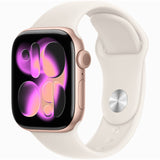 【Nランク】Apple Watch Series 11 GPSモデル 42mm MEW24J/A+MXLL3FE/A ローズゴールドアルミニウムケース/スターライトスポーツバンド S/M A3331 4549995623222