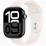 【Nランク】Apple Watch Series 10 GPSモデル 46mm MWX13J/A+MXM93FE/A ジェットブラックアルミニウムケース/ライトブラッシュスポーツバンド M/L A2999 4549995501230