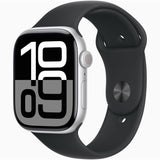 【Nランク】Apple Watch Series 10 GPSモデル 46mm Apple Watch Series 10 GPS 46mm MWX03J/A+MXM23FE/A シルバーアルミニウムケース/ブラックスポーツバンド S/M 4549995501223