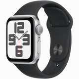 【Nランク】Apple Watch SE 第2世代 GPSモデル 40mm MA9C4J/A+MAX94FE/A シルバーアルミニウムケース/ブラックスポーツバンド S/M A2722 4549995541502