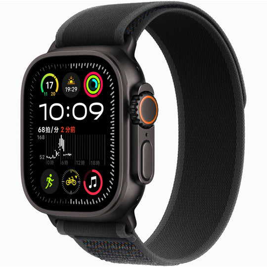 【Nランク】Apple Watch Ultra 2 GPS+Cellularモデル 49mm MX4V3J/A ブラックチタニウムケース/ブラックトレイルループ M/L A2986 4549995505412