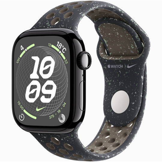 【Nランク】Apple Watch Series 10 GPSモデル 42mm MWWX3J/A+MYJQ3FE/A ジェットブラックアルミニウムケース/ミッドナイトスカイNikeスポーツバンド M/L A2997 4549995501209