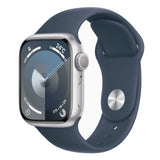 【Nランク】Apple Watch Series 9 GPSモデル 41mm MR903J/A シルバーアルミニウムケース/ストームブルースポーツバンド S/M A2978 4549995400861