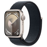 【Nランク】Apple Watch Series 9 GPSモデル 41mm MR9K3J/A+MT533FE/A スターライトアルミニウムケース/ミッドナイトスポーツループ A2978 4549995400809