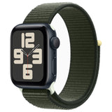 【Nランク】Apple Watch SE 第2世代 GPSモデル 40mm MRTR3J/A+MT573FE/A ミッドナイトアルミニウムケース/サイプレススポーツループ A2722 4549995418941