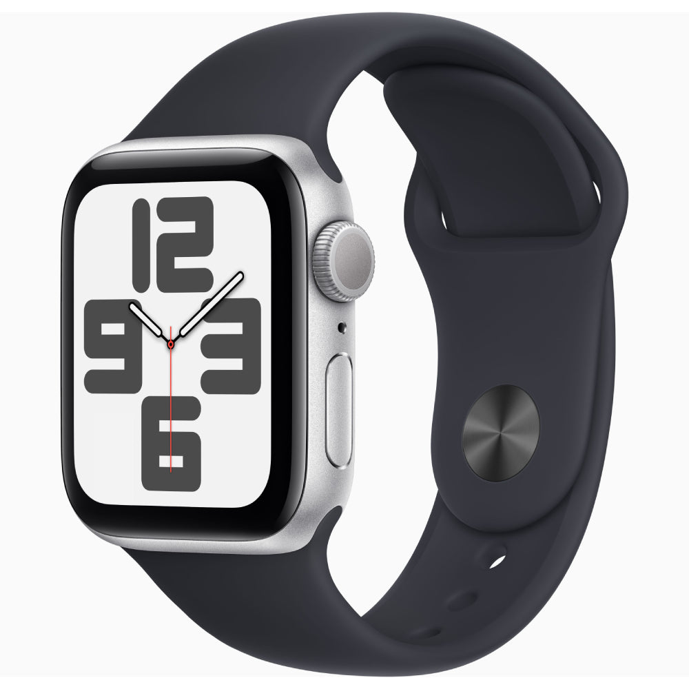 【Nランク】Apple Watch SE 第2世代 GPSモデル 40mm MRTT3J/A+MT2R3FE/A シルバーアルミニウムケース/ミッドナイトスポーツバンド S/M A2722 4549995418958