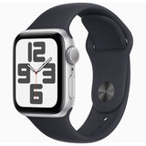 【Nランク】Apple Watch SE 第2世代 GPSモデル 40mm MRTT3J/A+MT2T3FE/A シルバーアルミニウムケース/ミッドナイトスポーツバンド M/L A2722 4549995418958